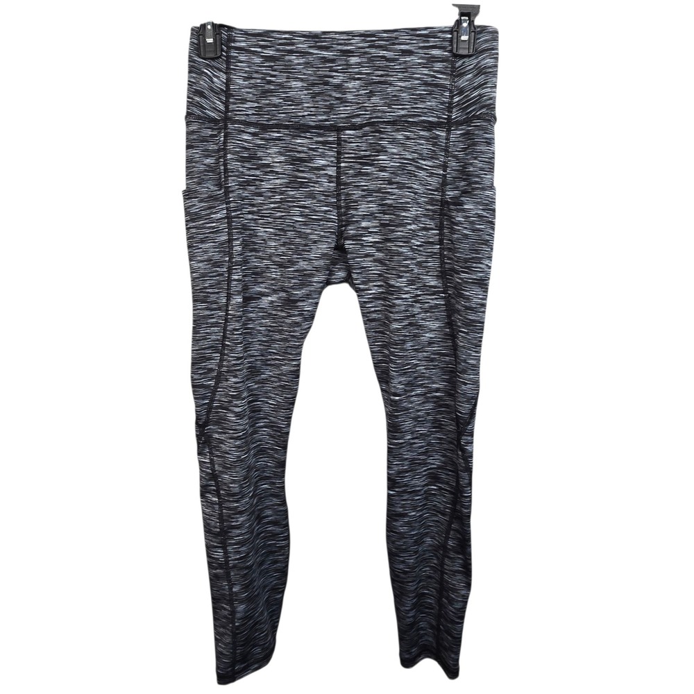 Phisockat Black White High Waist Workout‎ Athletic Leggings Pockets Large